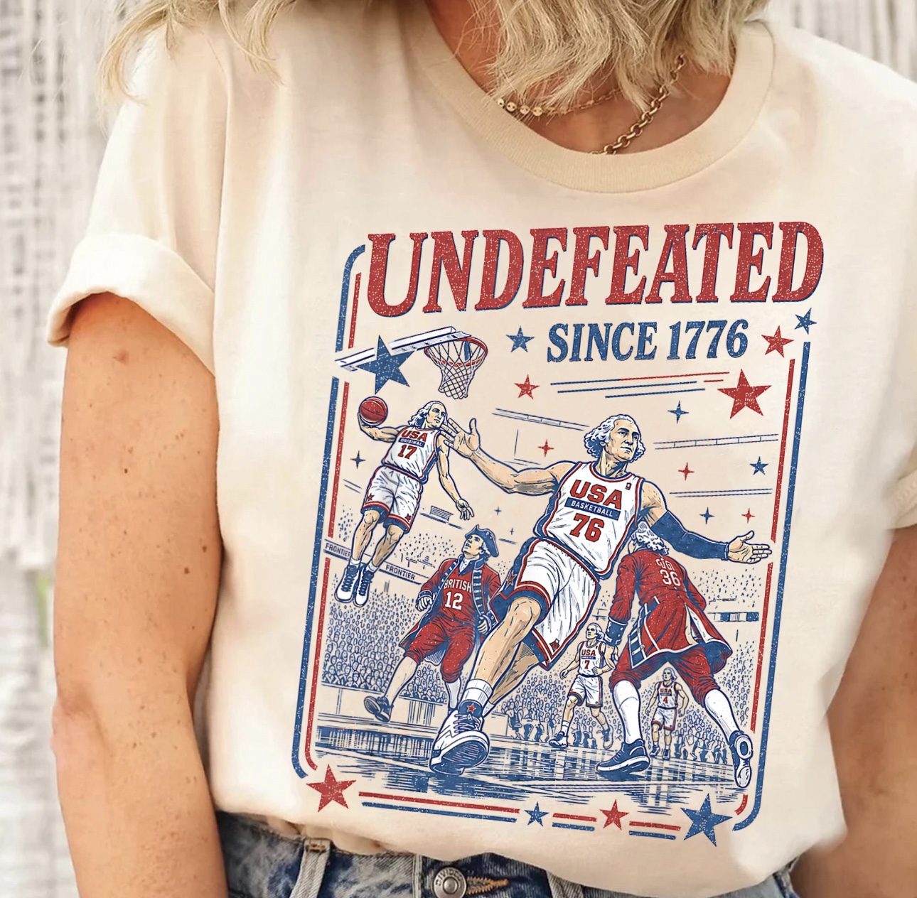 Patriotic basketball shirt